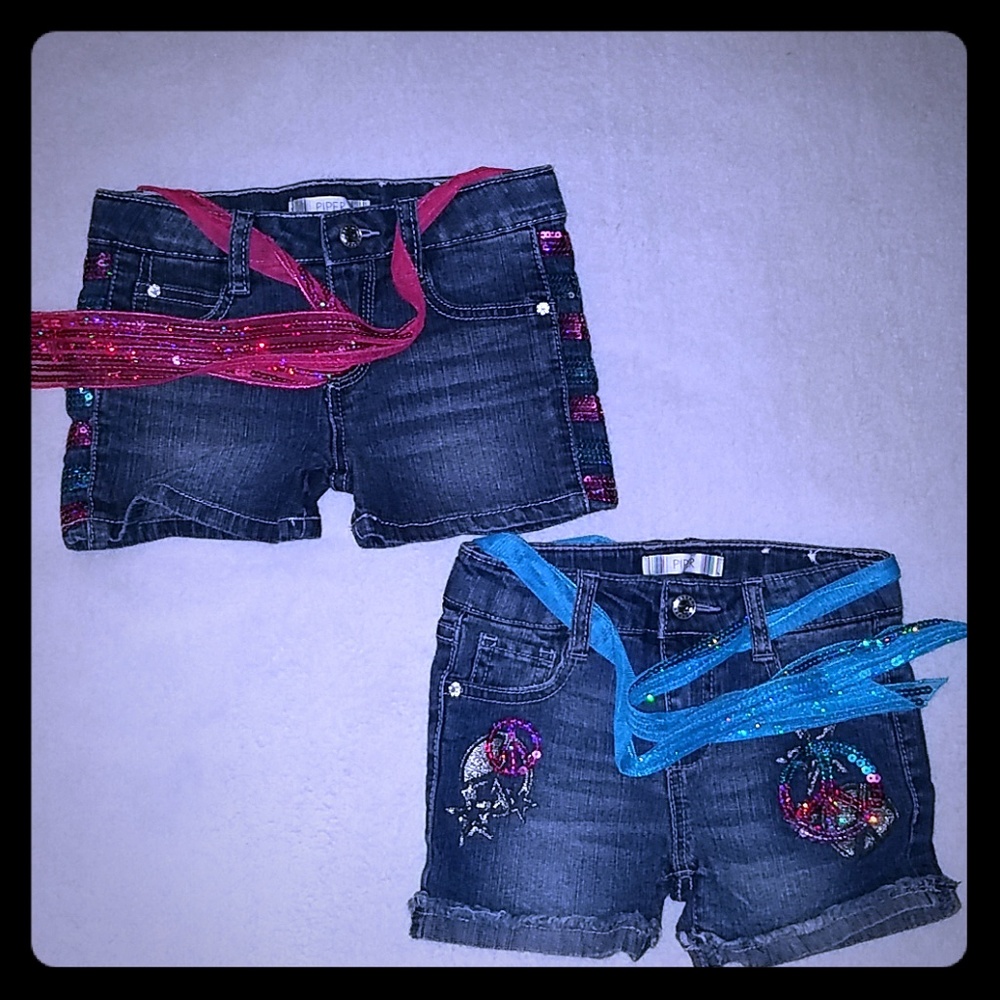 NWOT Set of 2 Piper Girls Jean Shorts sz 5